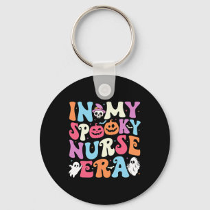 My Spooky Nurse Era Halloween Groovy Nursing Hallo Keychain