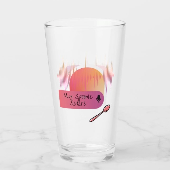 My Spoonie Sisters Glass Cup (Back)