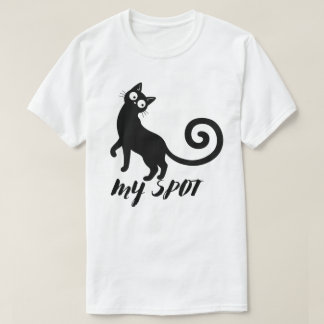 My Spot Black Cat Design T-Shirt