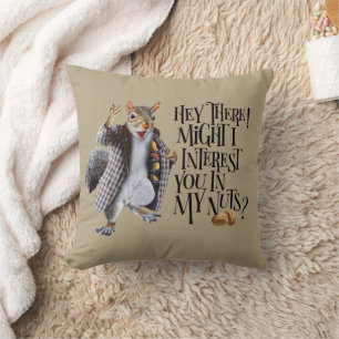 My Squirrel Nuts Throw Pillow