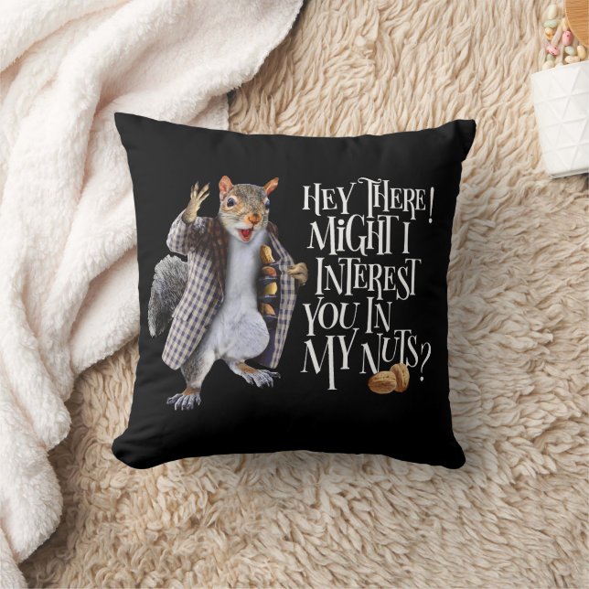 My Squirrel Nuts Throw Pillow (Blanket)