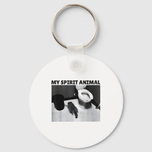 My Srit Animal Funny Drunk Raccoon Meme  Keychain