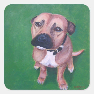 My staffy 2012 square sticker