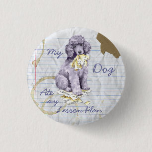 My Standard Poodle Ate my Lesson Plan 1 Inch Round Button