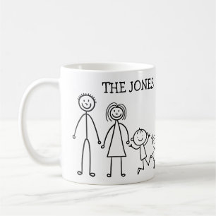My stick figure family coffee mug