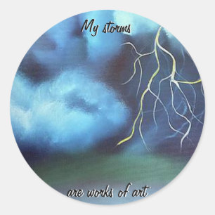 My Storms...  Classic Round Sticker