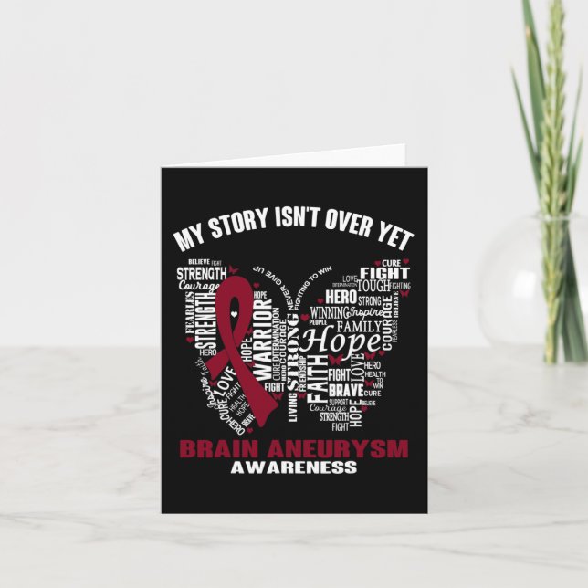 My Story Isn't Over Yet Brain Aneurysm Awareness  Card (Front)