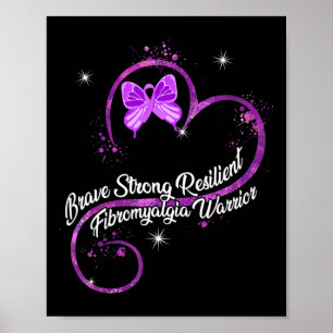 My Strong Resilient Fibromyalgia Warrior Awareness Poster
