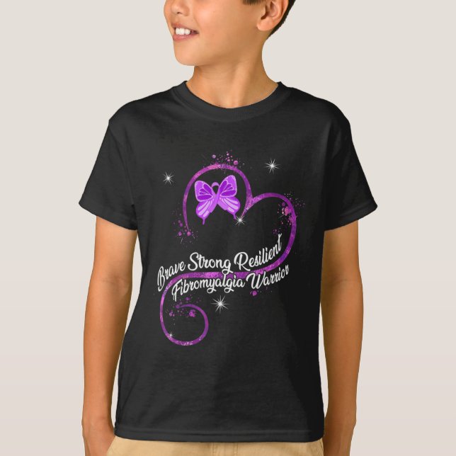 My Strong Resilient Fibromyalgia Warrior Awareness T-Shirt (Front)