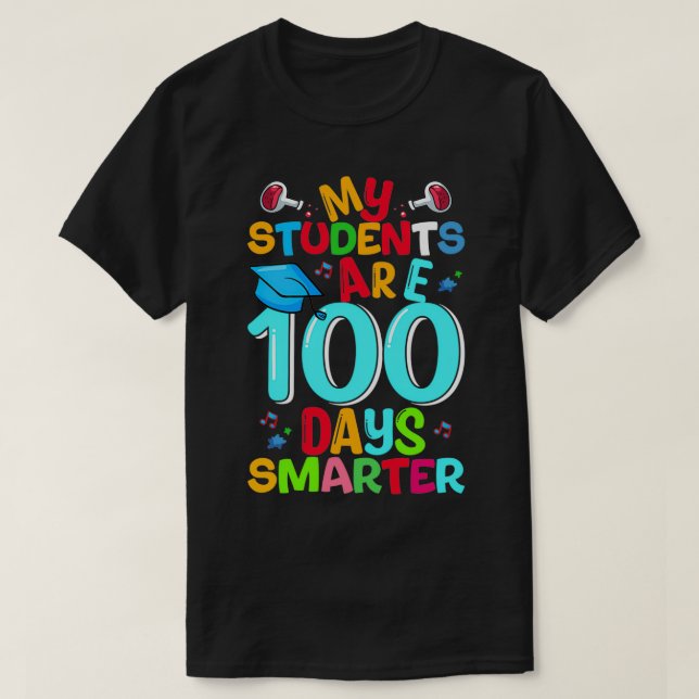 My Students Are 00 Days Smarter T-Shirt (Design Front)