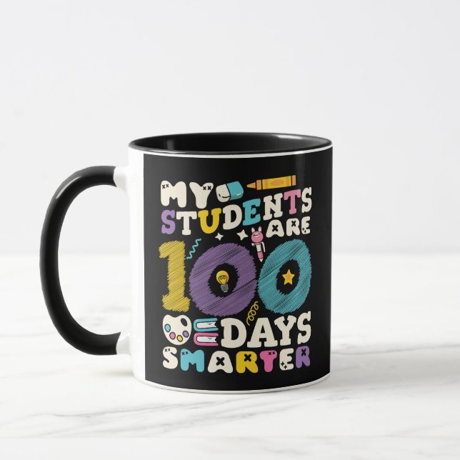 My students are 100 days smarter cute 100 days  mug (Left)