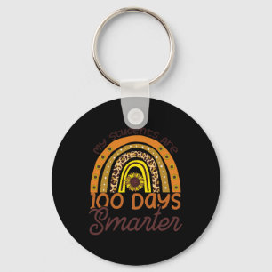 My Students Are 100 Days Smarter Happy Teacher Sch Keychain