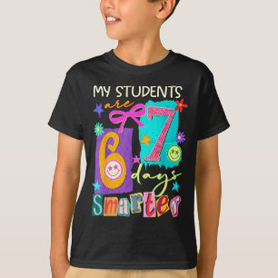 My Students Are 67 Days Smarter Funny Teacher Kids T-Shirt
