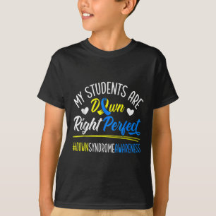 My Students Are Down Right Perfect Down Syndrome T-Shirt