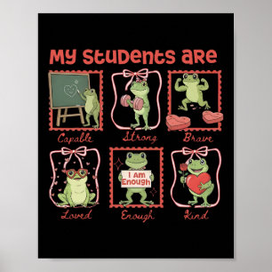 My Students Are Valentine Teacher Valentine Funny  Poster