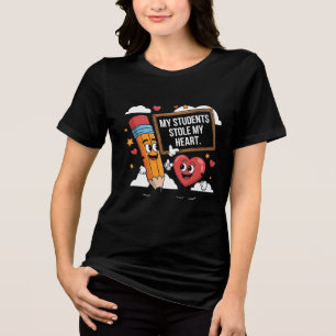 My Students Stole My Heart Design Tri-Blend Shirt