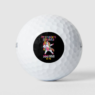 My Students Survived 100 Days of Me School Teacher Golf Balls