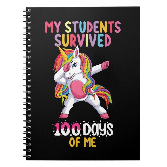 My Students Survived 100 Days of Me School Teacher Notebook (Front)