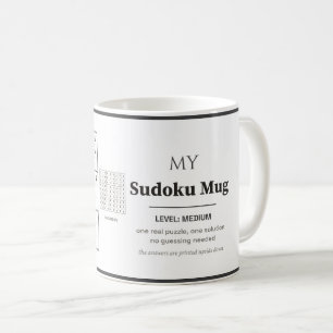 My Sudoku Real Puzzle Personalized Name Coffee Mug
