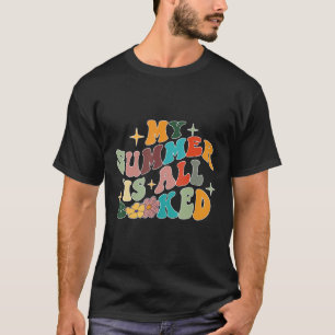 My Summer Is All Booked Groovy Summer Reading Book T-Shirt