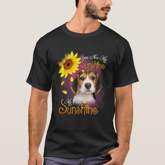 My Sunshine Beagle Dog With Sunflowers  for Men Wo T-Shirt (Front)