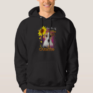 My Sunshine Jack Russell Terrier Dog With Sunflowe Hoodie