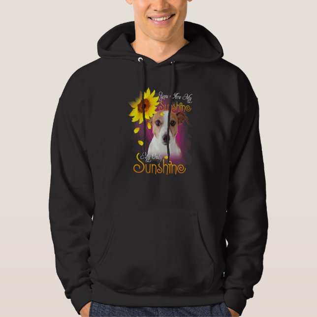 My Sunshine Jack Russell Terrier Dog With Sunflowe Hoodie (Front)