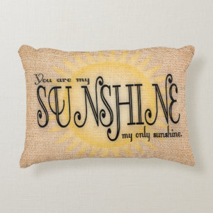 My Sunshine on Burlap Decorative Pillow