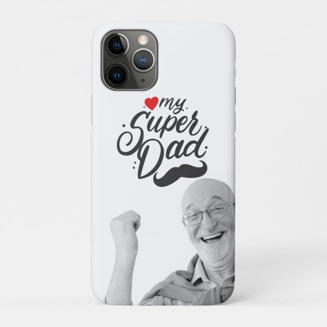 My Super Dad, Happy Father's Day, Daddy Photo Case-Mate iPhone Case (Back)