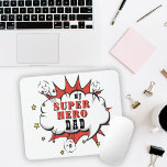 My Super Hero Comic Fun Father`s Day Mouse Pad<br><div class="desc">Fun Dad my Super hero Comic Speech Bubble Fathers day Mouse Pad. The text is in a comic superhero bubble. You can change Dad to Daddy,  Papa,  Pap, ... </div>