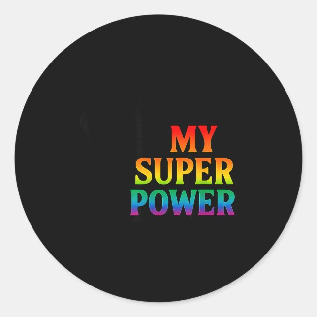 My Super Wer Faith Pride Jesus Christian Insration Classic Round Sticker (Front)