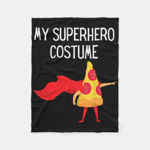 My Superhero Pizza With Cape Halloween Costume Fun Fleece Blanket