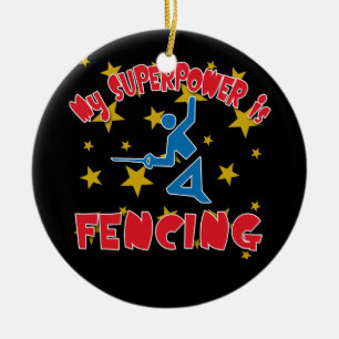 My Superpower is Fencing Ceramic Ornament