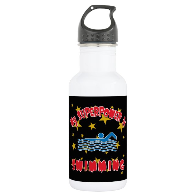 My Superpower is Swimming 532 Ml Water Bottle (Front)