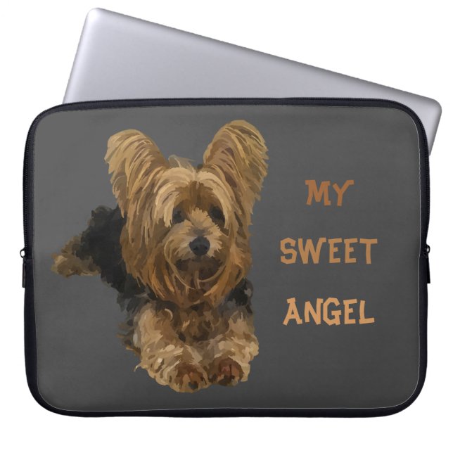 My Sweet Angel Yorkshire Terrier Laptop Case (Front)