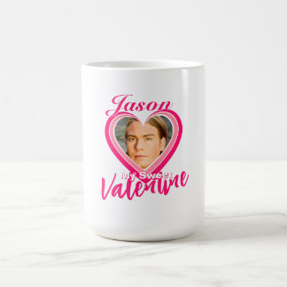 My Sweet Valentine Hearts Photo Name Boyfriend Coffee Mug