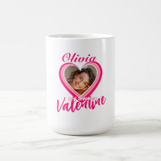 My Sweet Valentine Hearts Photo Name Girlfriend Coffee Mug