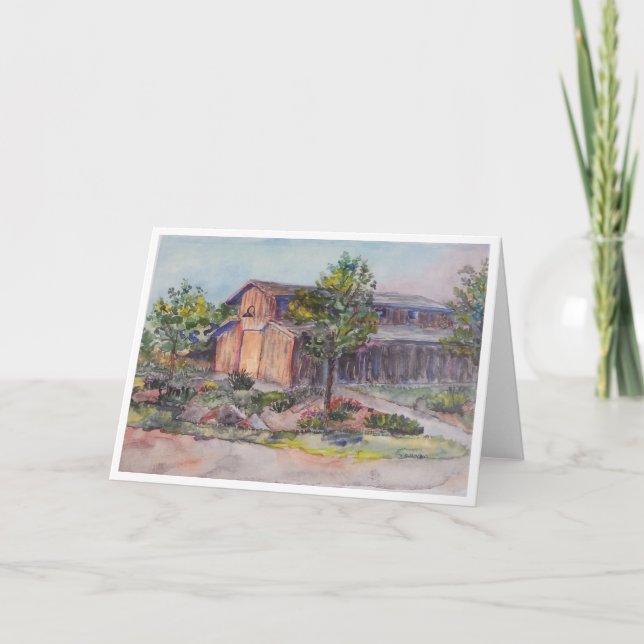 my sweetie John's gorgeous rustic MT barn Thank You Card (Front)