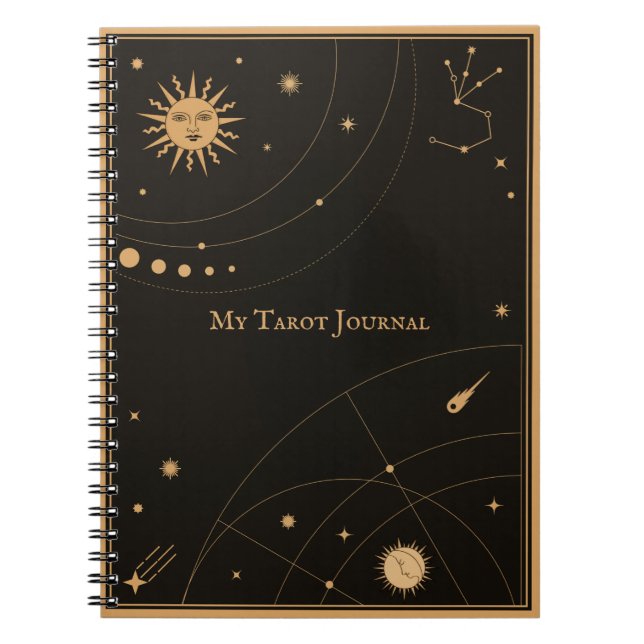 My Tarot Journal - Sun & Moon Mystical Frame (Front)