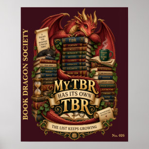 My TBR Has Its Own TBR   Book Dragon Society Poster
