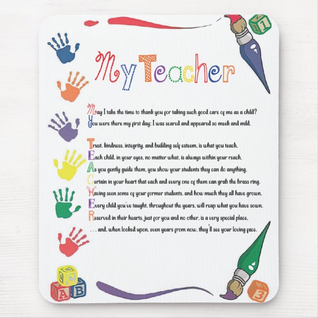 My Teacher Mousepad (Front)
