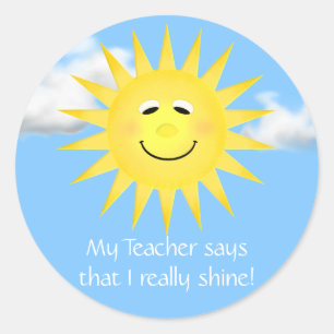 My Teacher Says I Really Shine Stickers