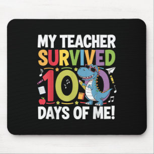 My Teacher Survived 100 Days Of School Dino 100th Mouse Pad