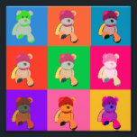 My Teddy Bear Pop Art Photo Print<br><div class="desc">Teddy bear tribute to pop art</div>