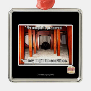 My temple is prepared. metal ornament