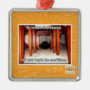 My temple is prepared. metal ornament