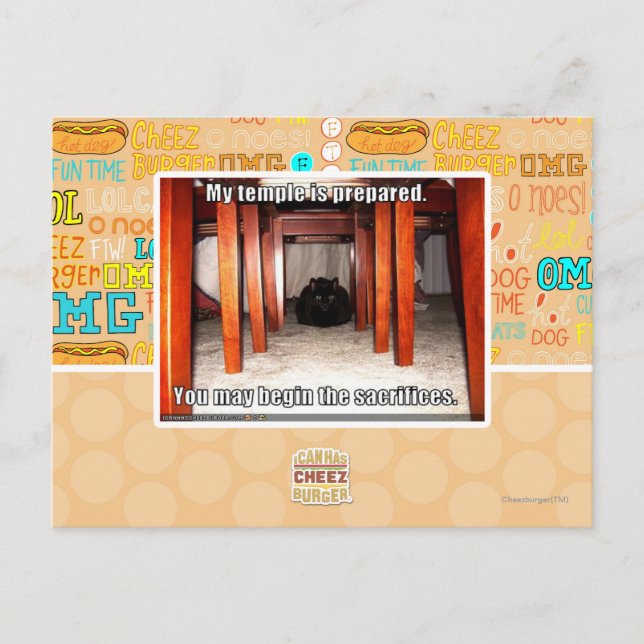 My temple is prepared. postcard (Front)