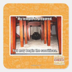 My temple is prepared. square sticker