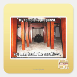 My temple is prepared. square sticker