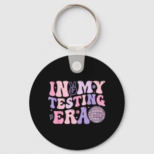 My Testing Era Test Day Retro Motivational Teacher Keychain